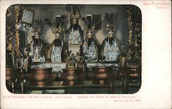 Five Idols in the Holy of Holies. Joss Temple Chinatown Postcard