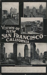 Views of New San Francisco California Postcard