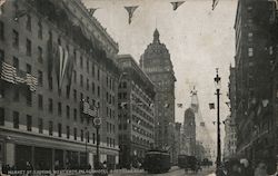 Market St. Looking West from Palace Hotel Postcard