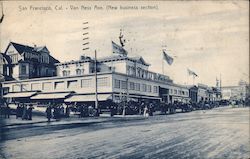 Van Ness Ave. New Business Section Postcard