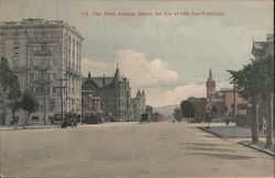 Van Ness Avenue, Before the Fire of 1906 Postcard