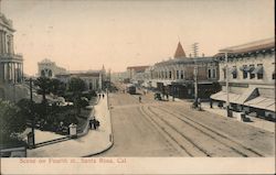 Scene on Fourth St. Postcard