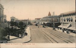 Scene on Fourth St. Santa Rosa, CA Postcard Postcard Postcard