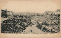 Fourth St Looking Last From A St. After Earthquake April 16th, 1906 Postcard