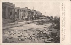 Wreck of Haven Hardware Co. Santa Rosa, CA Postcard Postcard Postcard