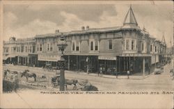 Panoramic View Fourth and Mendocino Sts. Postcard