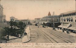 Scene on Fourth St. Postcard