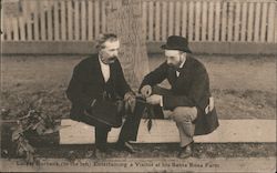 Luter Burbank Entertaining a Visitor at his Santa Rosa Farm Postcard