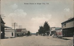 Street Scene at Kings City Postcard