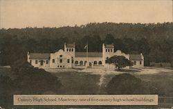 County High School, Monterey, One of Five County High Schools Postcard