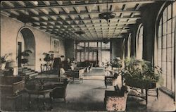 Living Room, Del Monte Lodge Monterey, CA Postcard Postcard Postcard