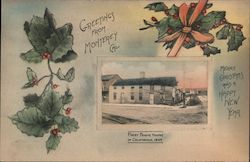 First Frame House in California, 1844- Merry Christmas and Happy New Year Postcard