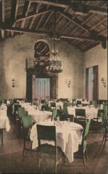 Club Dining Room, Monterey Peninsula Dining Club Postcard
