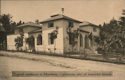 Typical Residence in Monterey, California, City of Beautiful Homes Postcard
