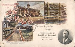 Remembrance of President Roosevelt May 12-14, 1903 Postcard