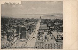 Market Street and San Francisco Bay From Call Building Postcard