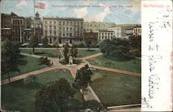 Portsmouth Square Where the American Flag was First Raised Postcard