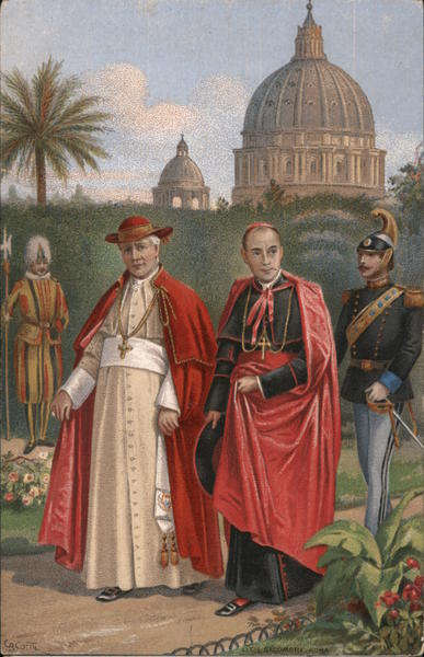 Pope Pius X Walking in the Gardens of the Vatican Religious