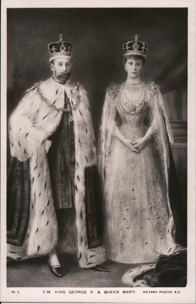King George V. & Queen Mary. Royalty