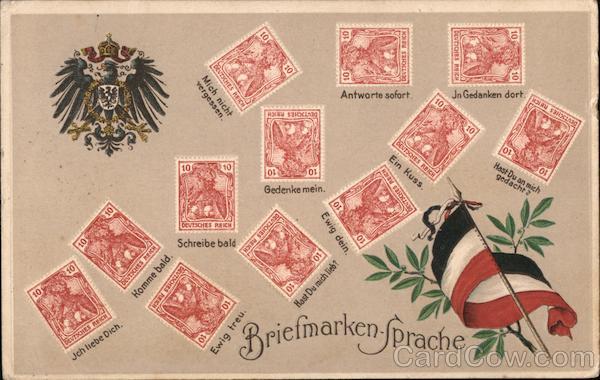 Briefmarken-Sprache Stamp Language Royalty