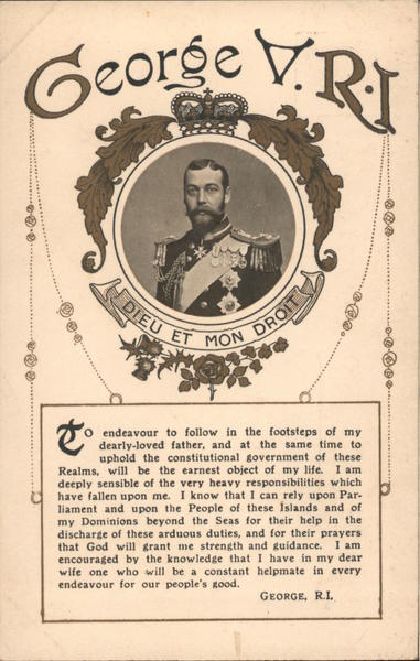 King George V R.I. Royalty