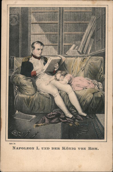 Napoleon I sitting with the King of Rome. Royalty