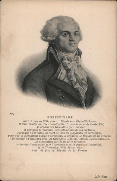 Maximilien Robespierre France