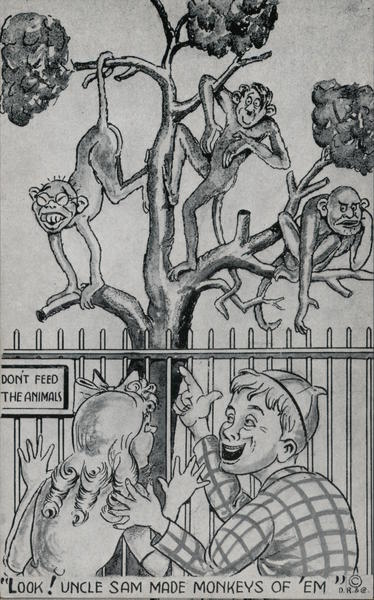 Look! Uncle Sam Made Monkeys of 'Em Propaganda