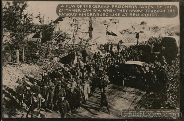 German Prisoners - Bellicourt U. S. Signal Corps World War I