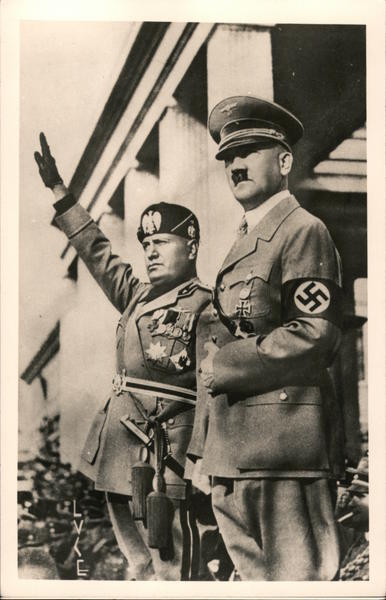 Benito Mussolini & Adolf Hitler Nazi Germany