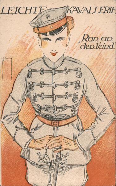 A Woman Dressed in a Military Uniform