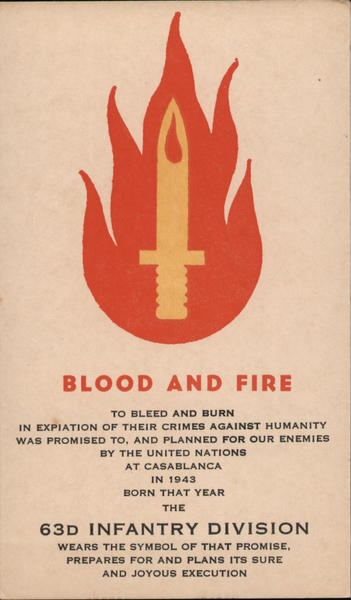 Blood And Fire 63rd Infantry Division World War II