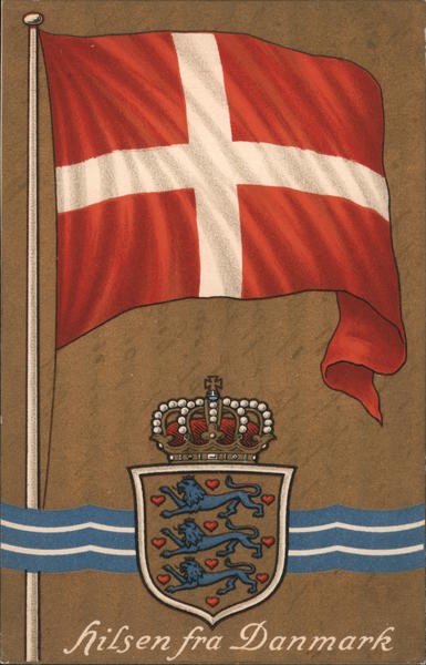 Picture of the Denmark flag and crest