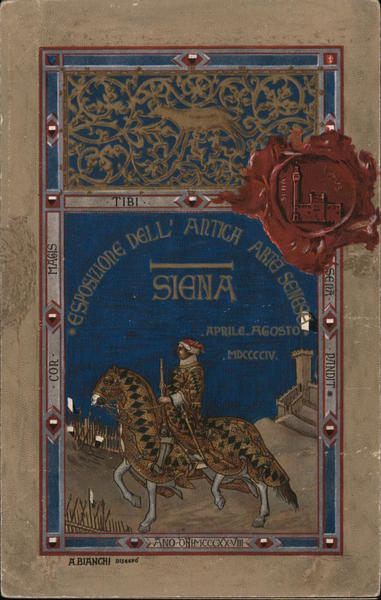 A Man Riding a Horse Siena Italy