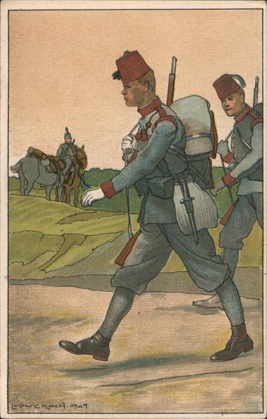 Men in Military Uniforms Carrying Packs and Guns Ludwig Koch