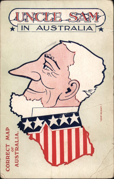 Uncle Sam In Australia, Map Patriotic