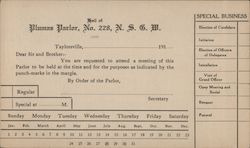 Hall of Plumas Parlor, No. 228, N.S.G.W. Postcard