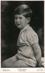 Portrait of Prince Charles as a small child Royalty Marcus Adams Postcard Postcard Postcard
