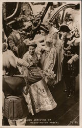 H.M. The Queen Arriving at Westminster Abbey Postcard