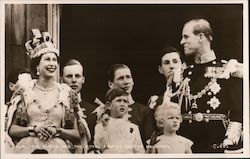 H.M. The Queen and The Royal Family on the Balcony Postcard