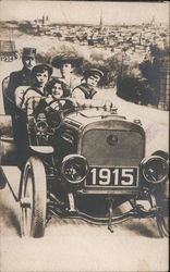 Albert I of Belgium and Family 1915 Postcard