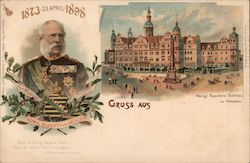 Albert I, King of Saxony - 1873-23 April-1898 Germany Royalty Postcard Postcard Postcard