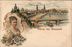 Gruss Aus Dresden Germany Royalty Postcard Postcard Postcard