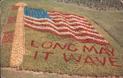 Long May It Wave, Floral Flag, Roger Williams Park Postcard