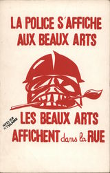 1968 /1978 Ecole des Beaux Arts Protest Poster Postcard