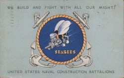 United States Naval Construction Battalions - Seabeas Postcard