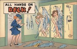 All Hands on Deck! Women, Showers Postcard