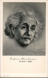 Professor Albert Einstein by Morris J. Kallem Postcard