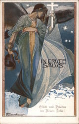 Happiness and Peace in the New Year Postcard