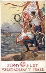 Sokol SEDMY SLET VSESOKOLSKY V PRAZE Postcard